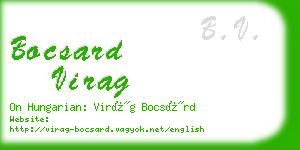 bocsard virag business card